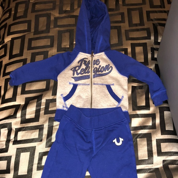 royal blue true religion sweat suit